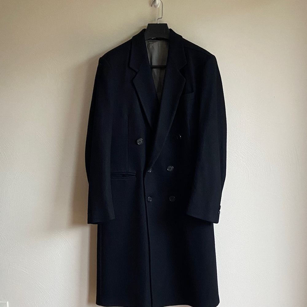 VINTAGE Falcone classic men's wool double breasted fully lined.overcoat Size M/L